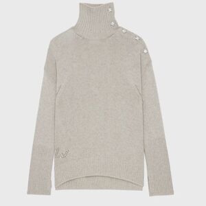 NWT Elegant Shimmery Taupe Turtleneck Sweater with Star Details